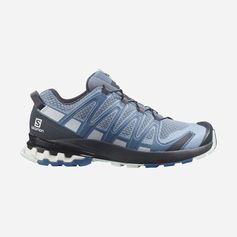 Chaussures De Randonnée Salomon Femme Bleu - Salomon XA PRO 3D V8 - France (0472-NHASF)